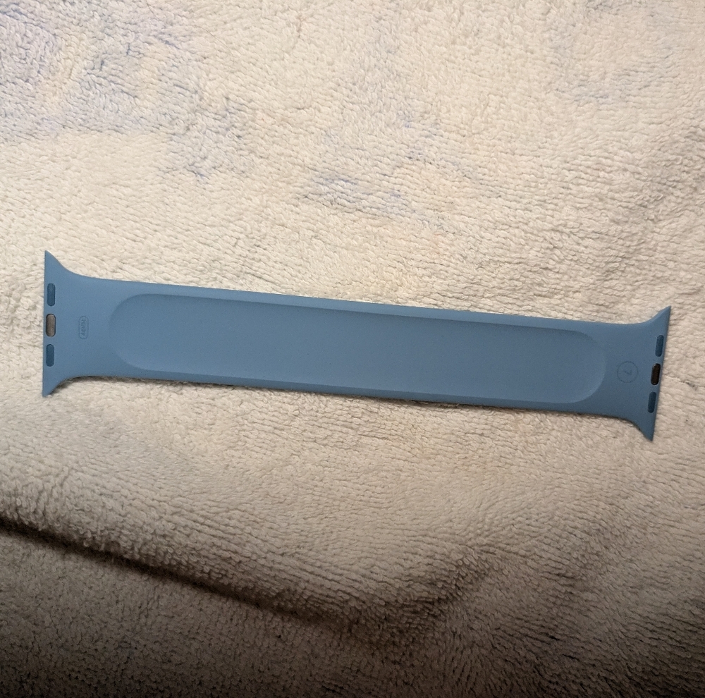 Light Blue Silicone Apple Watch Solo Loop Band